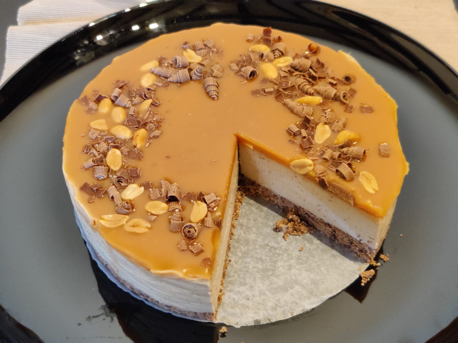 Cheesecake arachidi e caramello salato